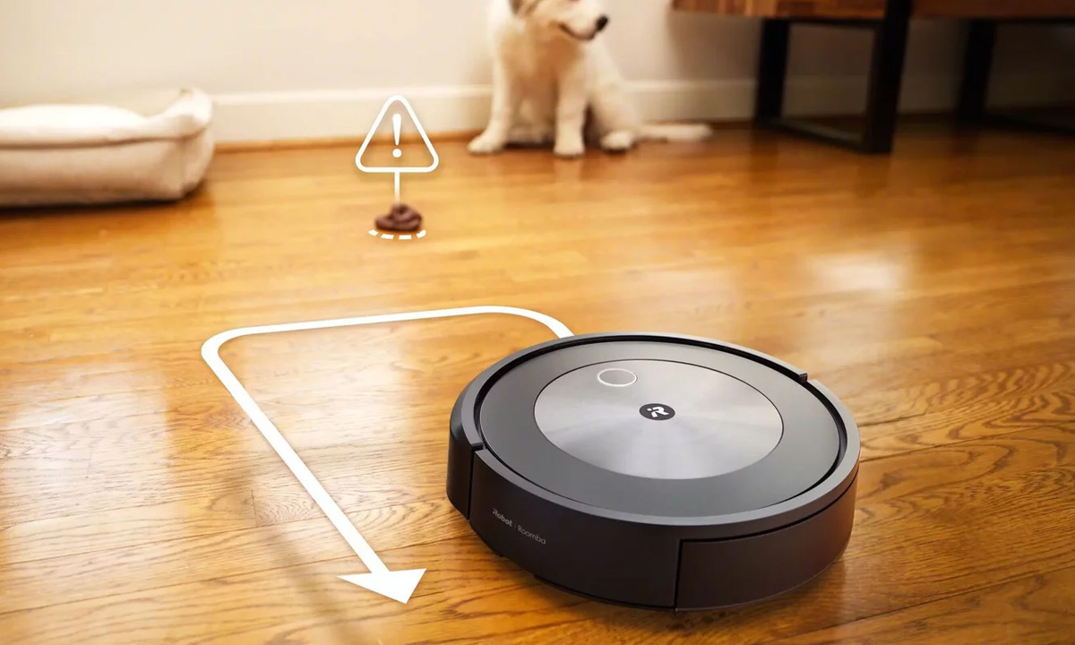 robot hút bụi Roomba tránh chất thải thú cưng